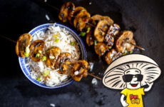 Sweet Chili Garlic FunGuy Mushroom Skewers