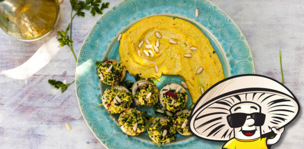 FunGuy's Couscous Stuffers with Curried Hummus