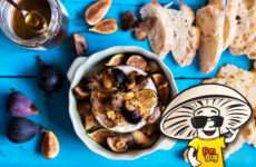 FunGuy’s Baked Honey Drizzled Camembert and Figs with Toasted Walnuts