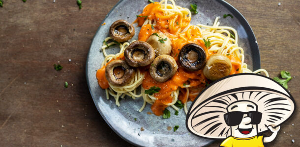 FunGuy's Spaghetti with Red Pepper Vodka Sauce