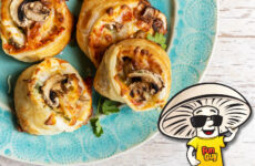 Cheesy FunGuy Mushroom and Tomato Puff Pastry Rolls