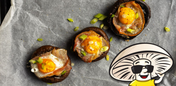 FunGuy’s Egg and Bacon Portobello Mushrooms