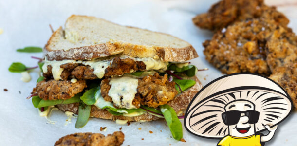 Cajun Fried Oyster Mushroom Sandwiches