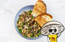 Funguy’s Saucy White Beans and Spring Peas