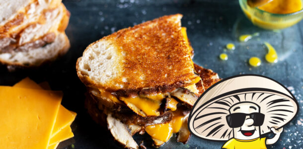 FunGuy's Honey Mustard Portobello Grilled Cheese Sandwiches