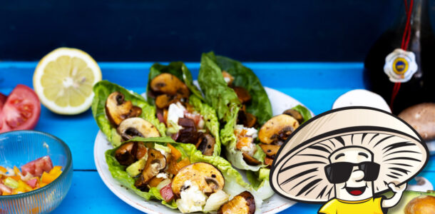 FunGuy's Summer Crimini Romaine Lettuce Wraps