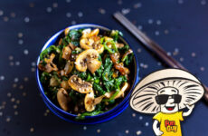 Korean Spinach with FunGuy Mushrooms