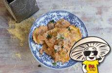 FunGuy’s Creamy Tomato Ravioli and Mushrooms