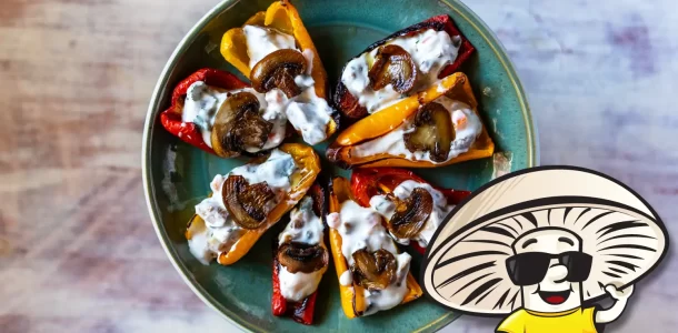 FunGuy’s Quark and Mushroom Stuffed Mini Peppers