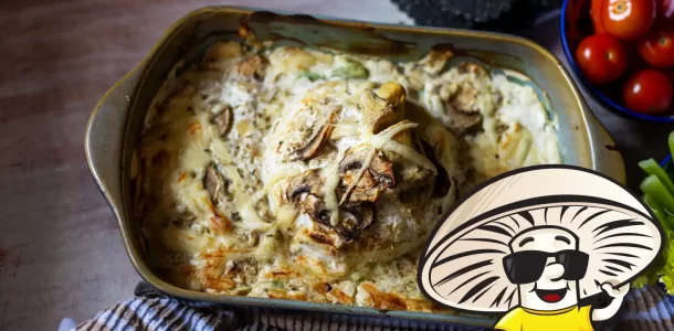 FunGuy’s Baked Camembert with Mushrooms and Artichoke Dip