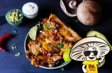 FunGuy’s Picante Portobello and Tomato Quesadillas