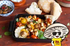 FunGuy's Baked Cherry Tomatoes and Feta in Herbs and Olive Oil