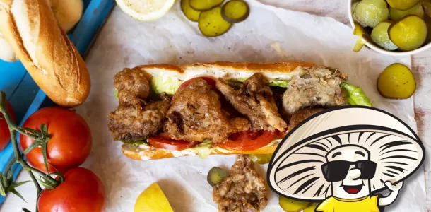 FunGuy's Fourth of July Beer Battered Oyster Mushroom Po-boys