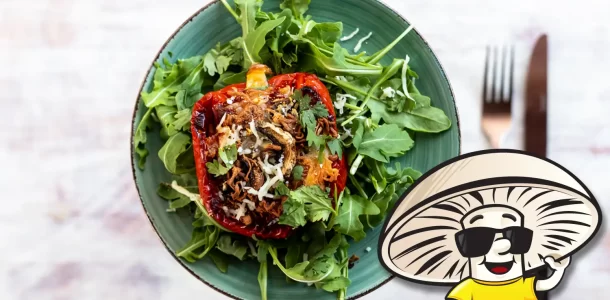 FunGuy’s Cheesy Mushroom Stuffed Peppers