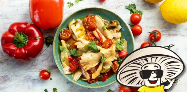FunGuy’s Marinated Oyster Mushroom Antipasto Salad