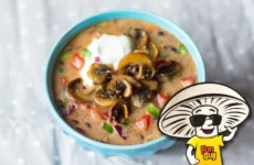 Black Bean Soup with Pan Fried FunGuy Mushrooms