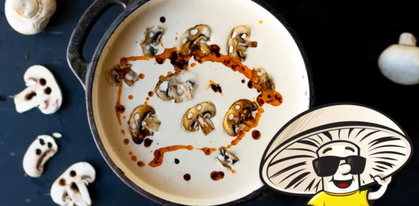 FunGuy's Ghost Mushroom Beer Cheddar Soup